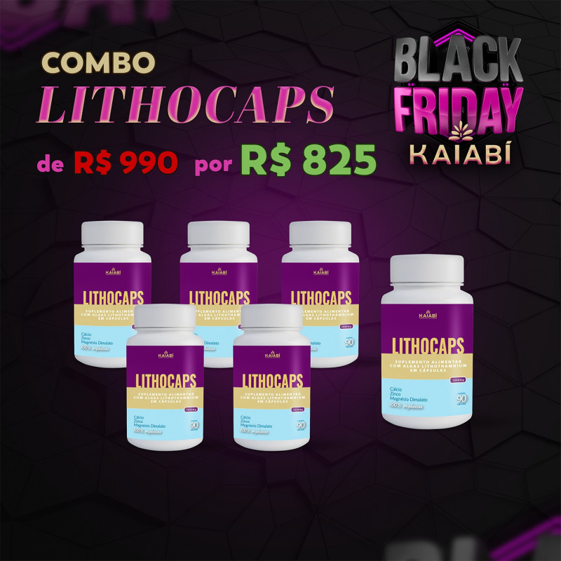 Combo leve 6 pague 5 LithoCaps 90 Cápsulas.