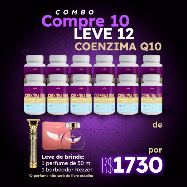 Combo compre 10 leve 12 Coenzima Q10.