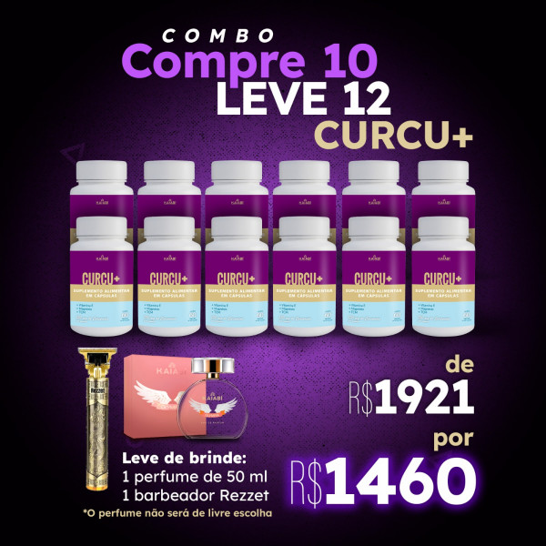Combo compre 10 leve 12 Curcu+.