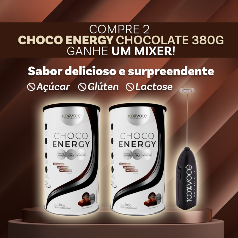 Combo 2 energy Chocolate 380g, Brinde Mixer