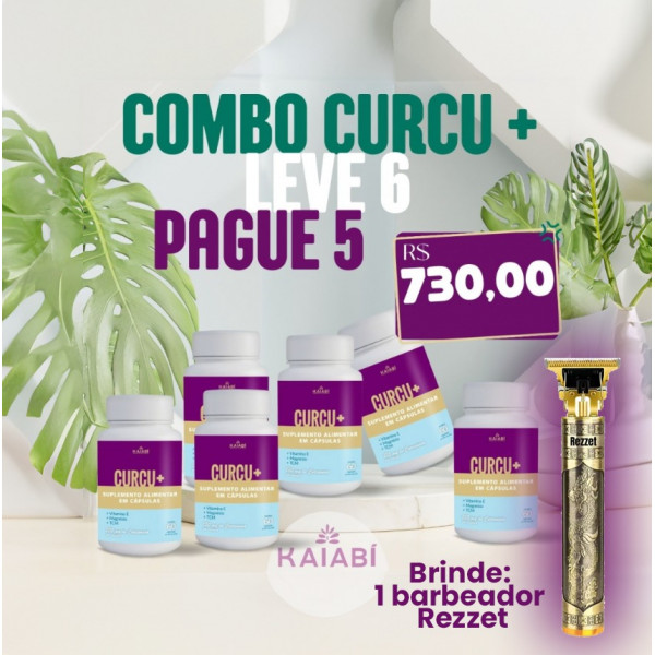 Combo leve 6 e pague 5 CURCU+