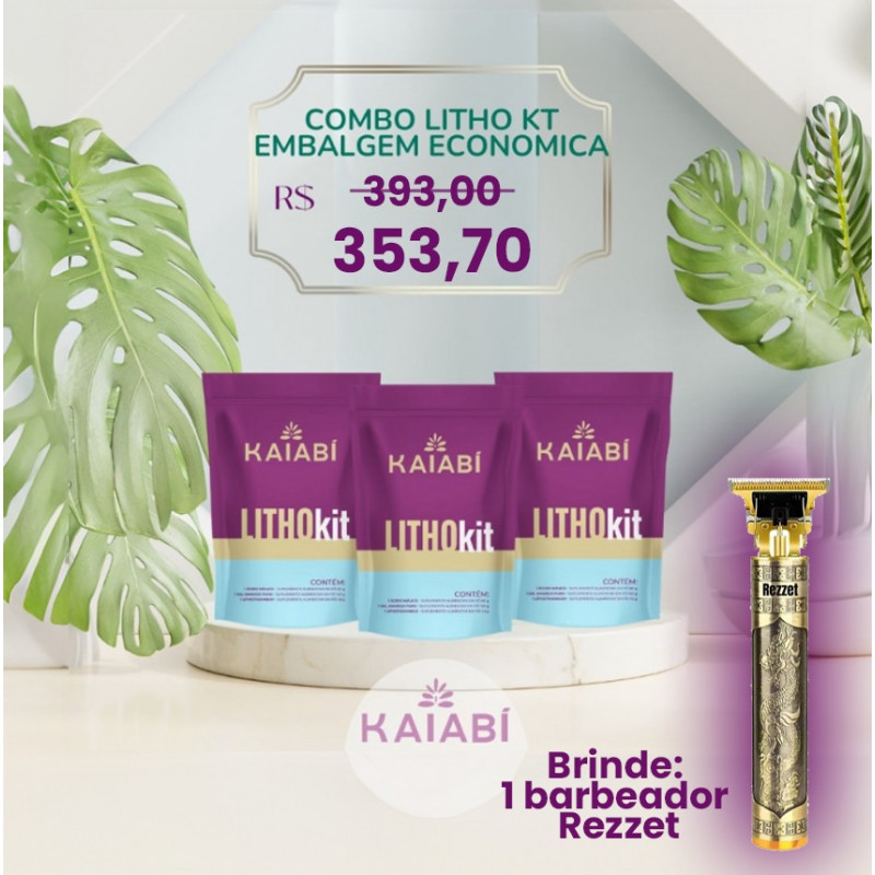 Combo 3 LithoKit Embalagem econômica.