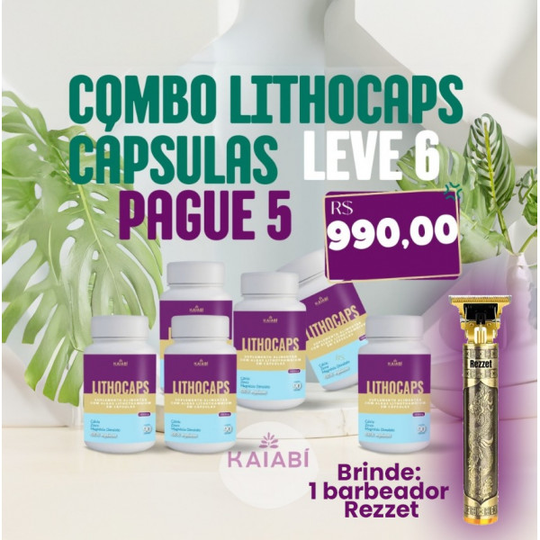 Combo leve 6 pague 5 LithoCaps 90 Cápsulas.