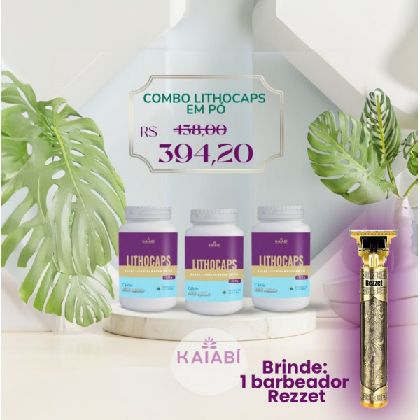 Combo 3 LithoCaps em Pó.