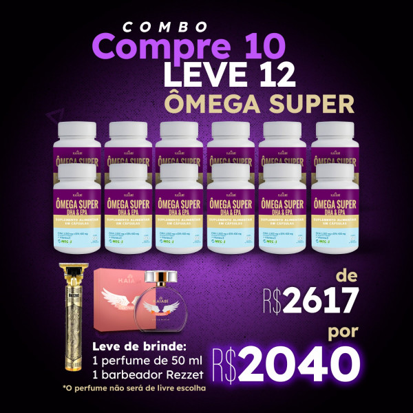 Combo compre 10 leve 12 ômega Super.