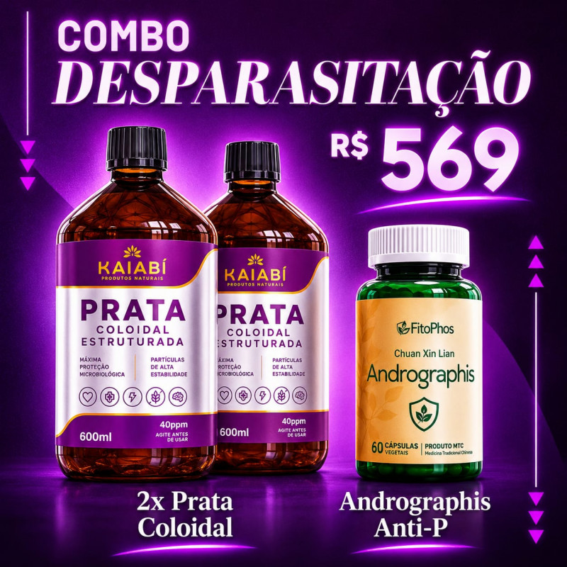 Combo  2 Prata Coloidal + 1 Andrographi Anti-P