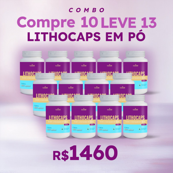 Combo compre 10 leve 13 Lithocaps (em pó).