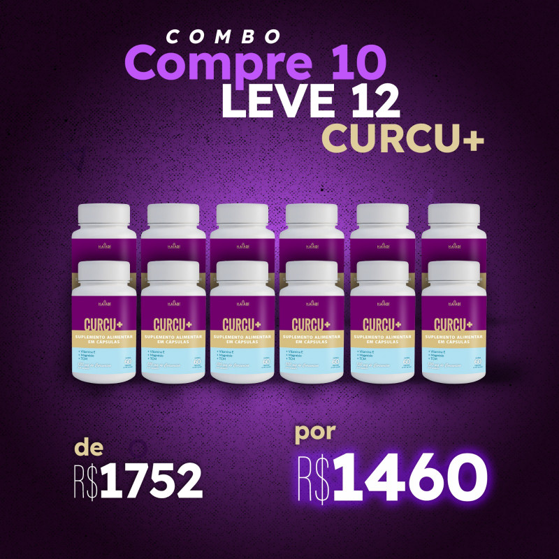 Combo compre 10 leve 12 Curcu+.