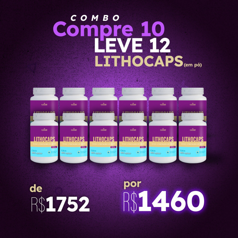 Combo compre 10 leve 12 Lithocaps (em pó).
