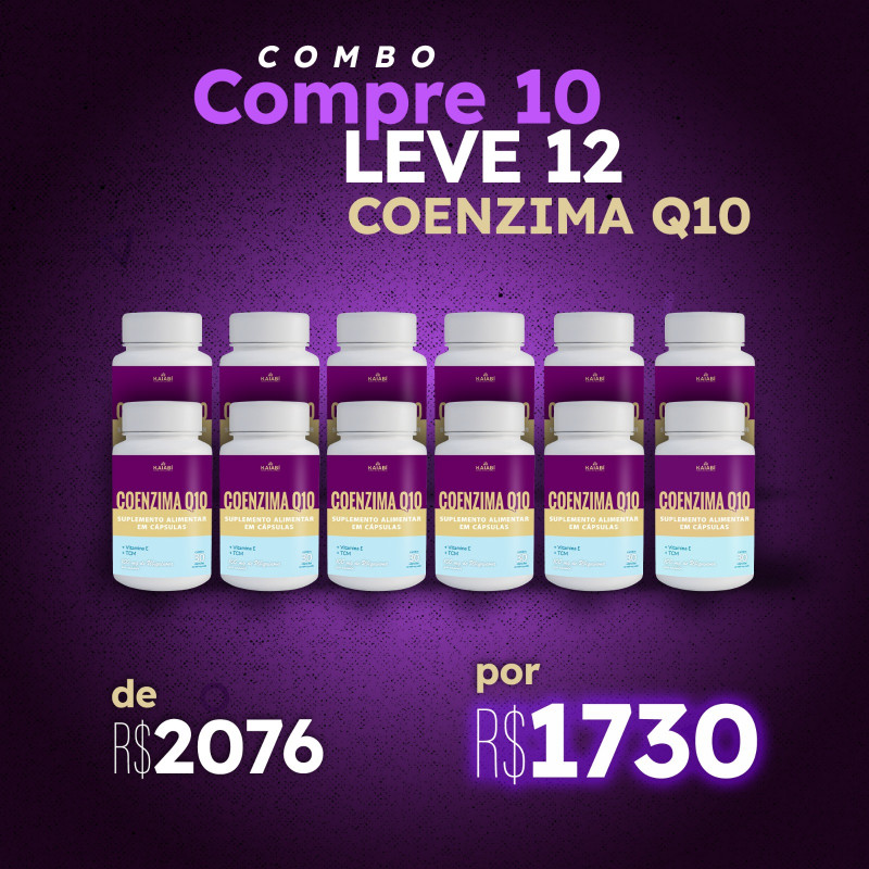 Combo compre 10 leve 12 Coenzima Q10.