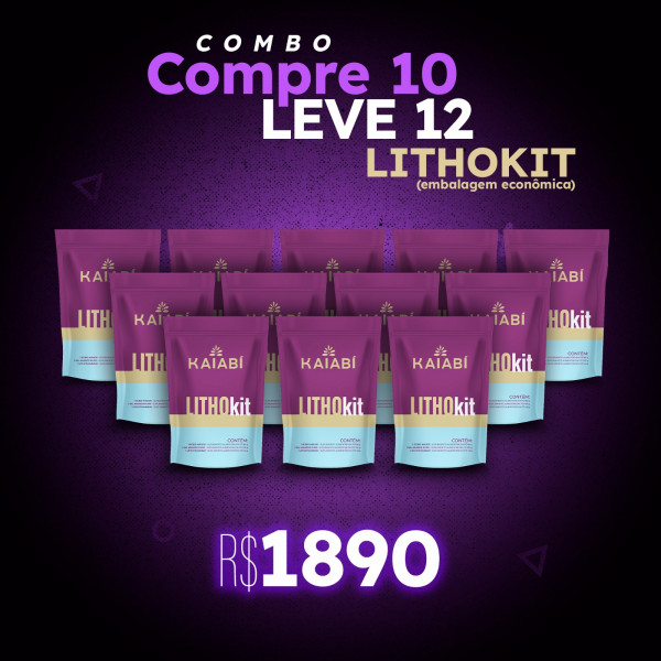 Combo compre 10 leve 12 Lithokit (embalagem econômica), (DextroMalic em Sache).