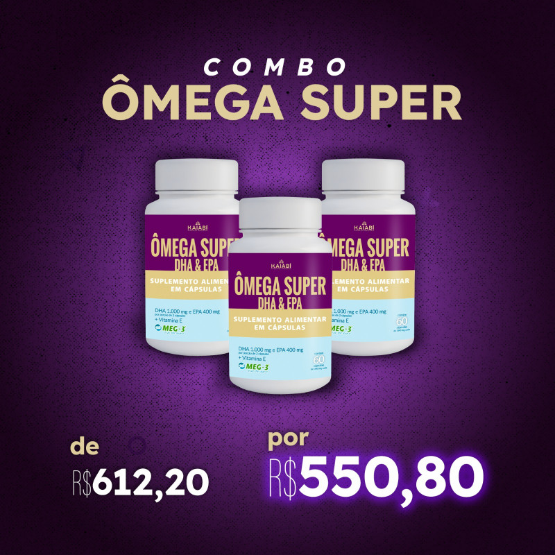 Combo 3 Ômega Super DHA & EPA.