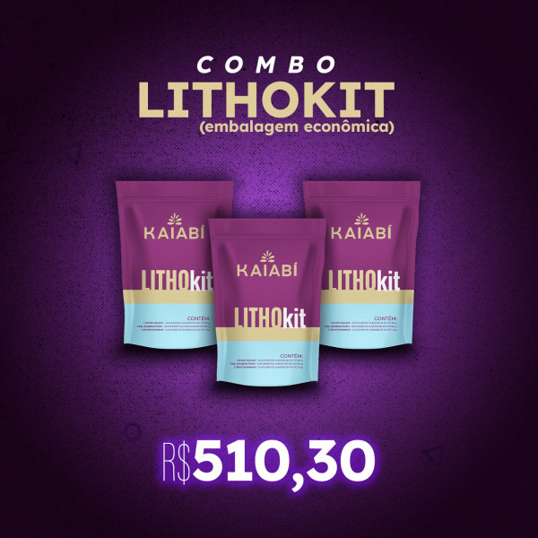Combo 3 LithoKit Embalagem econômica (DextroMalic em Sache).