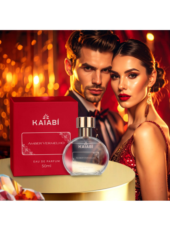 Perfume Árabe Unissex Amber Vermelho 50ml.