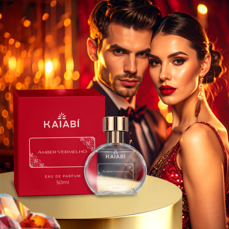 Perfume Árabe Unissex Amber Vermelho 50ml