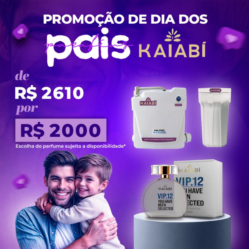 Promoção de dia dos Pais, 1 Shower 1 Multiprocessador e um perfume VIP.12 de 50ML