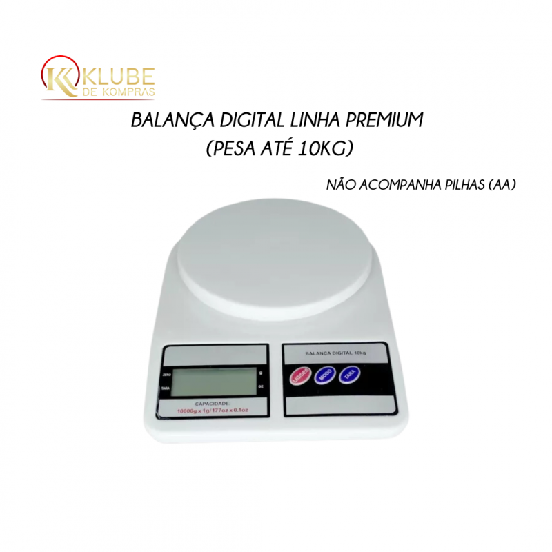 Balança Digital linha Premium (pesa até 10kg)