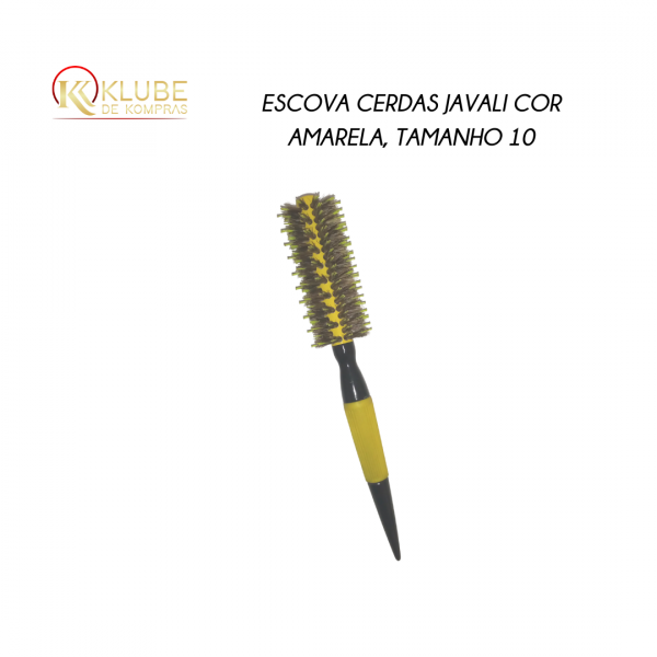 Escova Cerdas Javali cor amarela, tamanho 10