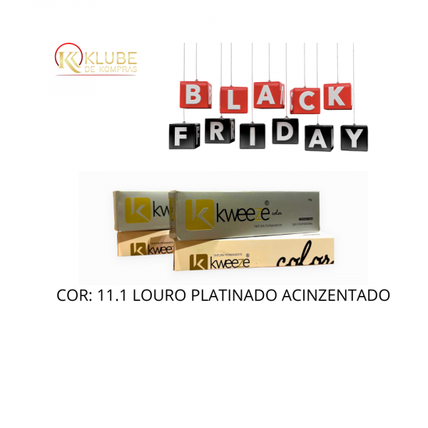 Tintura Kadma Color 60g 11.1 Louro Platinado Acinzentado Kweeze