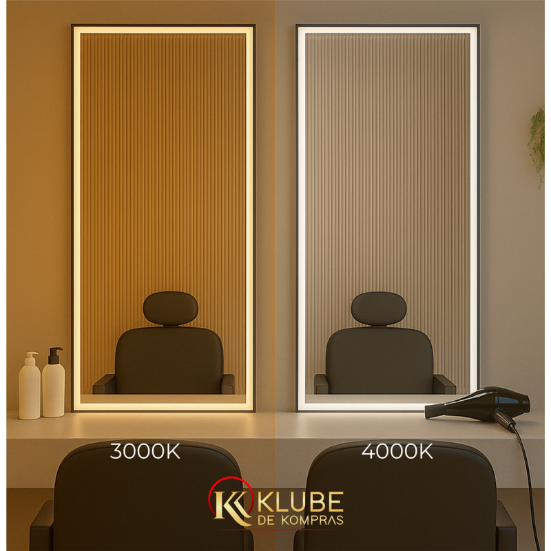 Kit 2 Perfil de Alumínio 45º Sobrepor 1 Metro cada – Luz Quente (3000K)