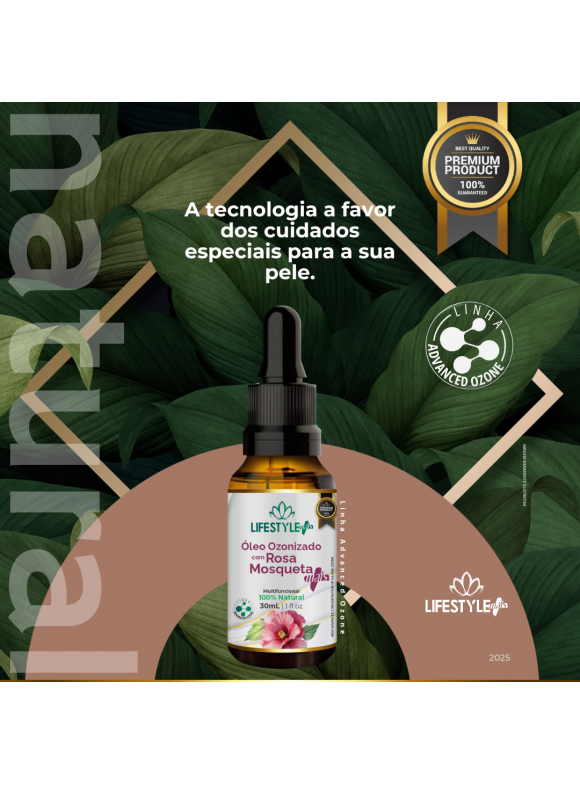 ÓLEO OZONIZADO COM ROSA MOSQUETA MAIS