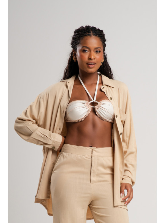 BUZIANA - CAMISA BEACH BOLSO NUDE