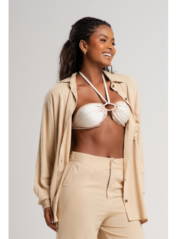 BUZIANA - CAMISA BEACH BOLSO NUDE