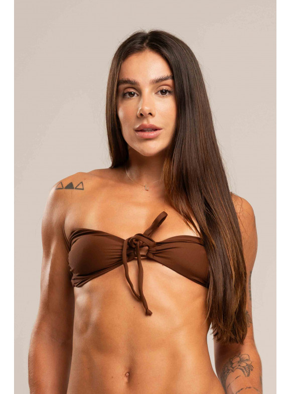 LUIZA CALDI - SOUTIEN TOMARA QUE CAIA BOHO BEACH MARROM