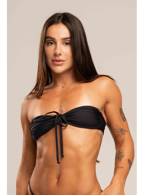 LUIZA CALDI - SOUTIEN TOMARA QUE CAIA BOHO BEACH PRETO