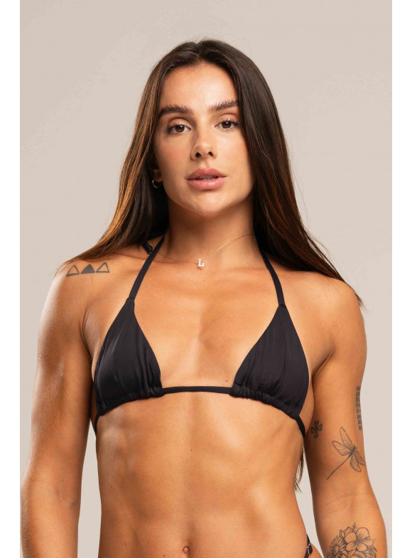 LUIZA CALDI - SOUTIEN CORTININHA BOHO BEACH PRETO