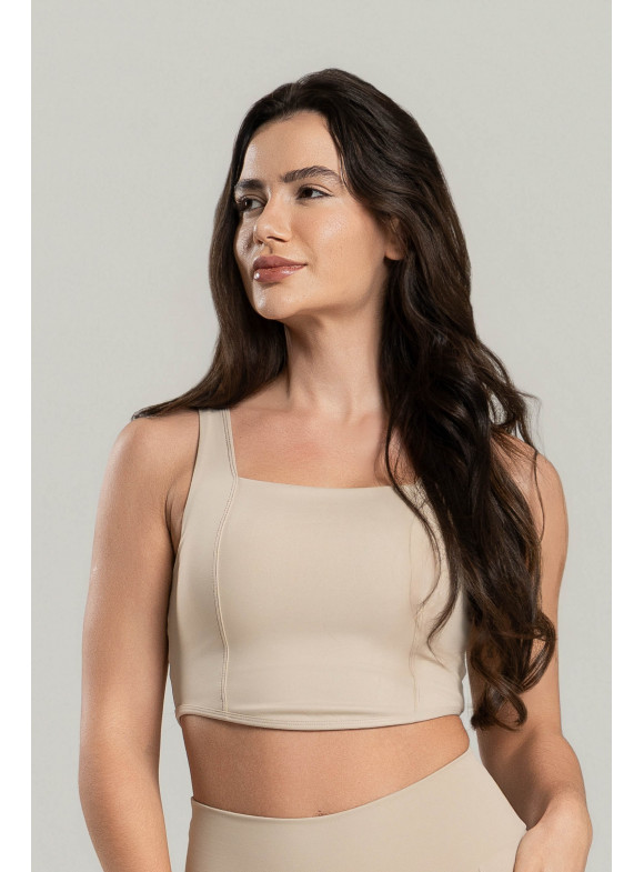 FTS - TOP CORSET PESPONTADO MELANINA VANILA