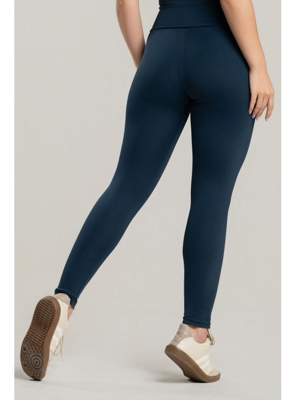 FTS - CALÇA LEGGING BÁSICA MELANINA AZUL MARINHO