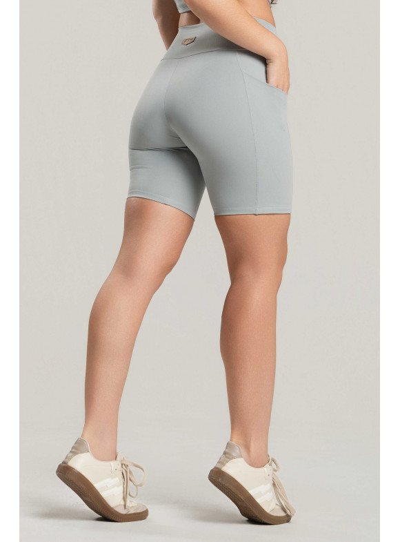FTS - SHORT COM BOLSO PESPONTADO MELANINA CINZA