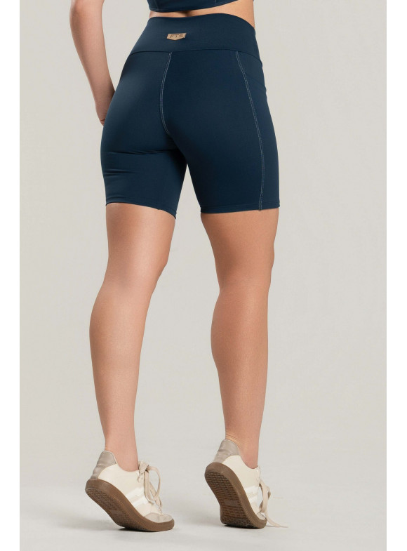 FTS - SHORT COM BOLSO PESPONTADO MELANINA AZUL MARINHO