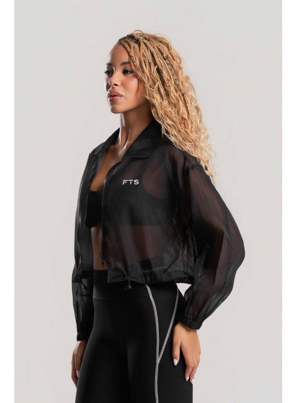 FTS - CASACO TRANSPARÊNCIA ENTER THE GAME PRETO