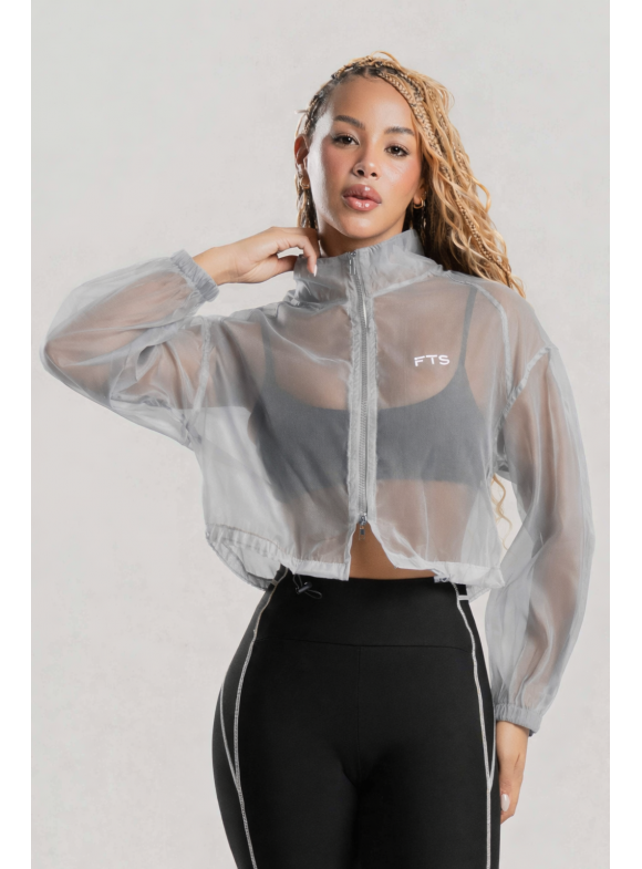 FTS - CASACO TRANSPARÊNCIA ENTER THE GAME CINZA