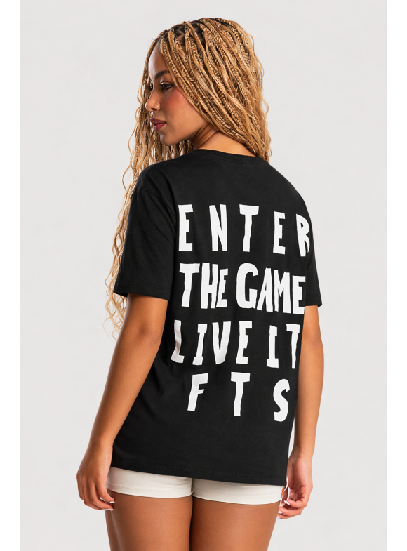 FTS - T-SHIRT ENTER THE GAME PRETO E BRANCO