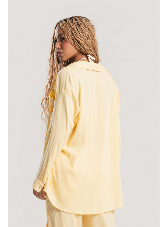 BUZIANA - CAMISA BEACH BOLSO AMARELO MANTEIGA