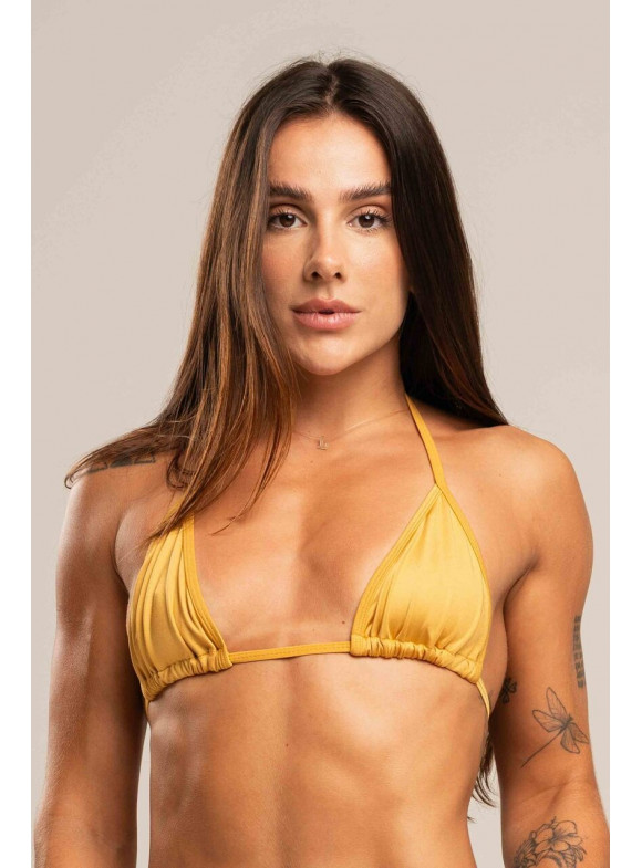 LUIZA CALDI - SOUTIEN CORTININHA COM VIÉS MUSA DOURADO