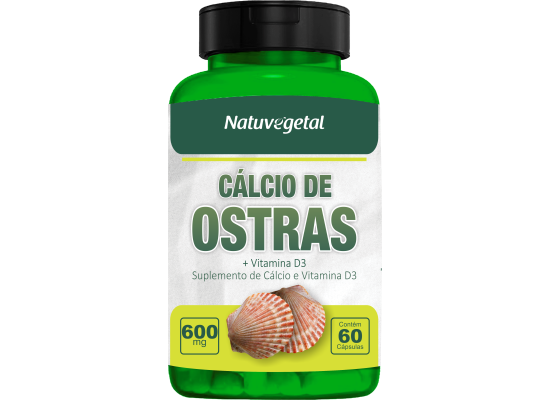 Calcio de Ostras + Vitamina D3 60cps/600mg Calcio de Ostras + Vitamina D3 60cps/600mg