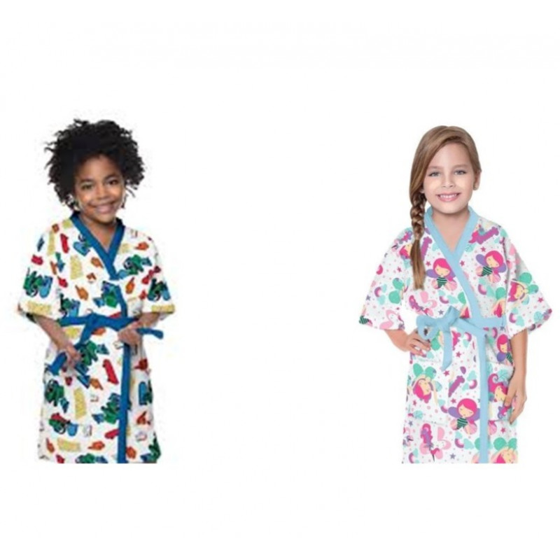 Roupão Felpudo Infantil Quimono Estampado M Com 1 peça