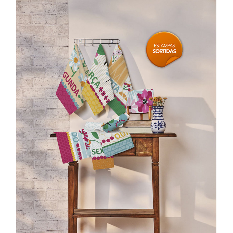 Pano de Copa Semaninha Estampado