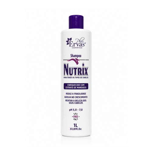 Shampoo Nutrix de 1L com pH 5,5-6,5