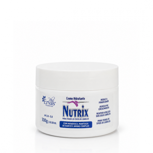 Máscara Hidratante Nutrix de 300ml com pH 5,0-6,0