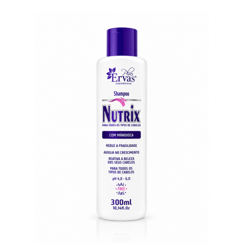 Shampoo Nutrix de 300ml com pH 5,0-6,0