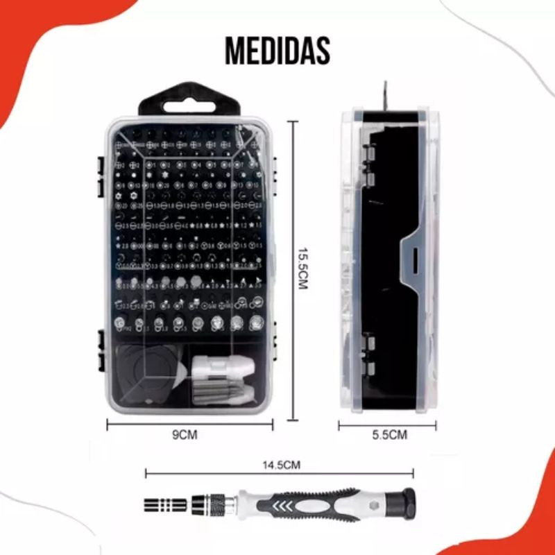 Kit Chave De Precisão 117 Peças Celular Notebook Pc
