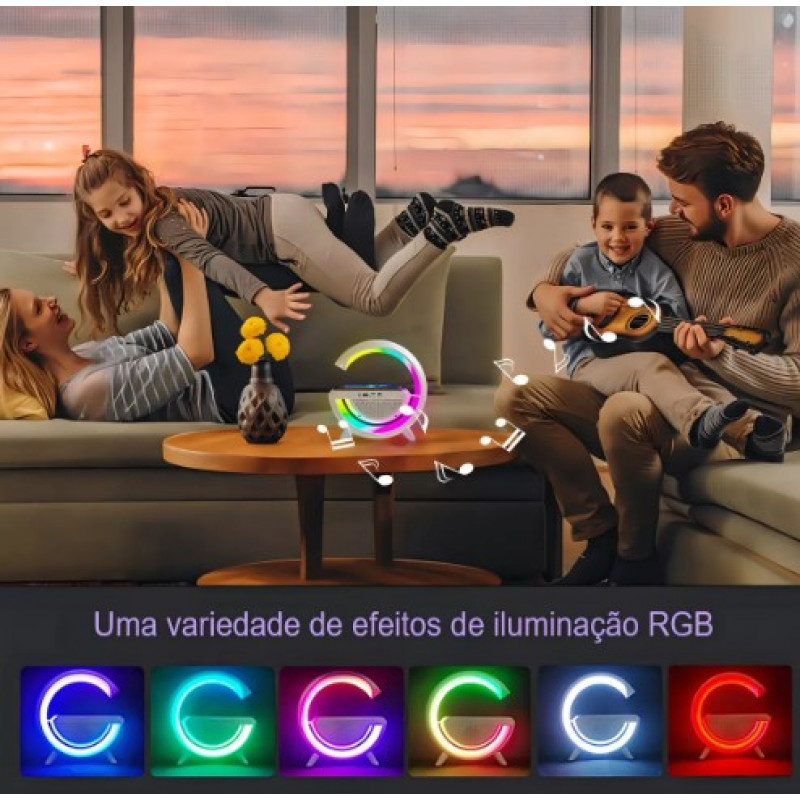 Luminária, Falante e Carregador Automático G-speaker Smart S