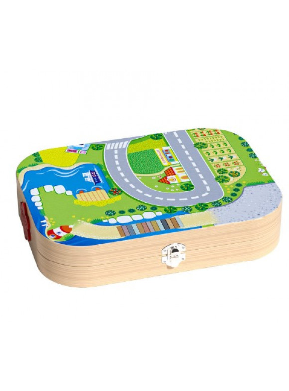 Kit de Brinquedos de Construção em Madeira - Blocos Magnéticos de Trem para Crianças