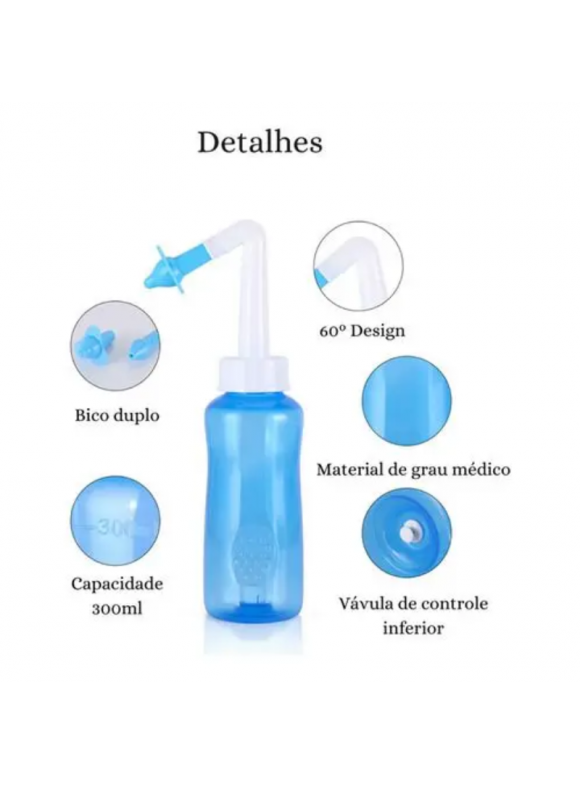Higienizador Nasal Manual Portátil Adulto/Infantil 300ml