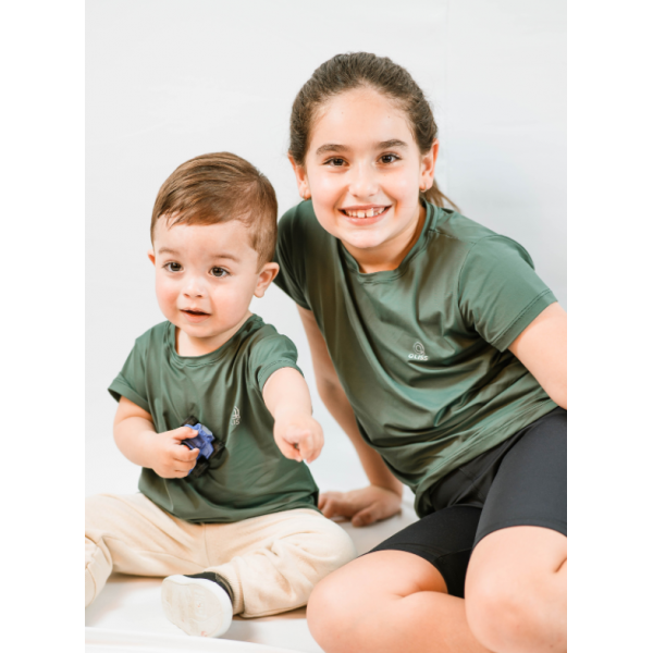 20250032 - Camiseta Infantil Unissex Verde Cacto